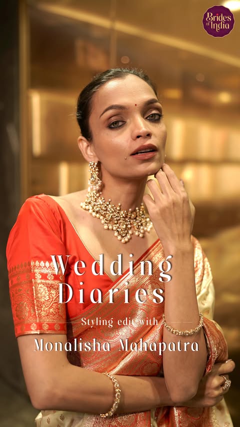 Instagram post by @monalishamahapatra_ for Malabar Gold and Diamonds. Caption reads: This wedding season, I styled myself the way I....