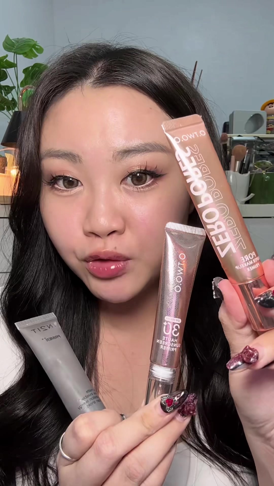 TikTok post by @mysugarcoffee for OTWOO Indonesia. Caption reads: buat yang nyari alternative pore primer yang....