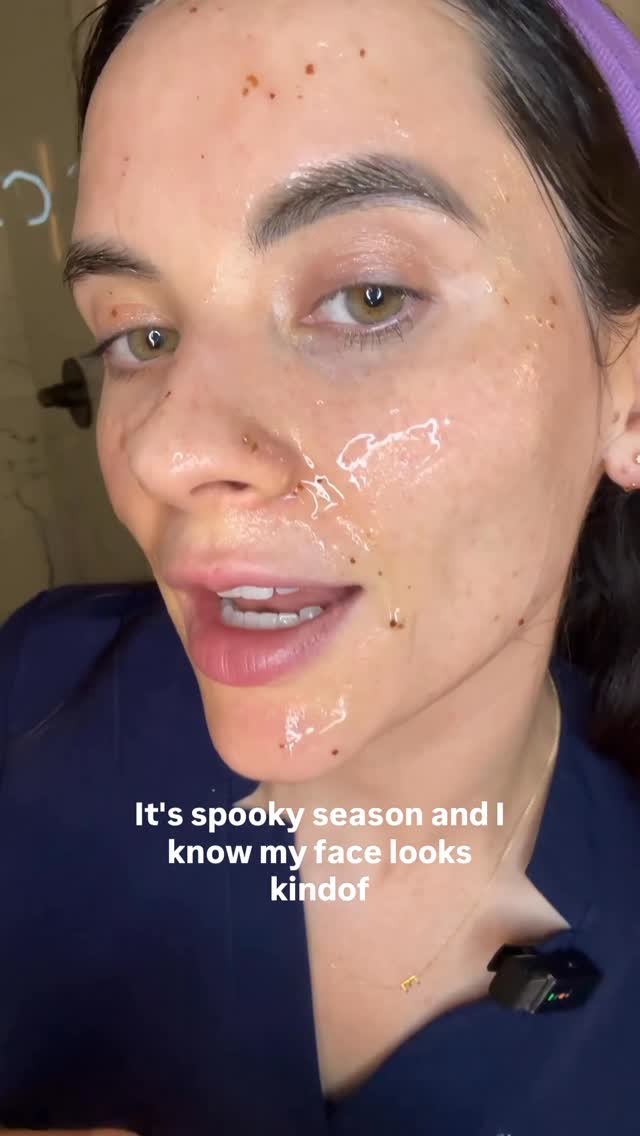 Instagram post by @dermbunny for ACURE. Caption reads: [...] to speed up the skin aging process.....