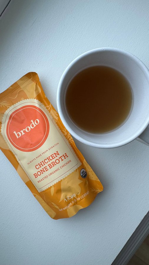 Instagram post by @toastedtable for Brodo. Caption reads: Spend the morning with me creating content and....