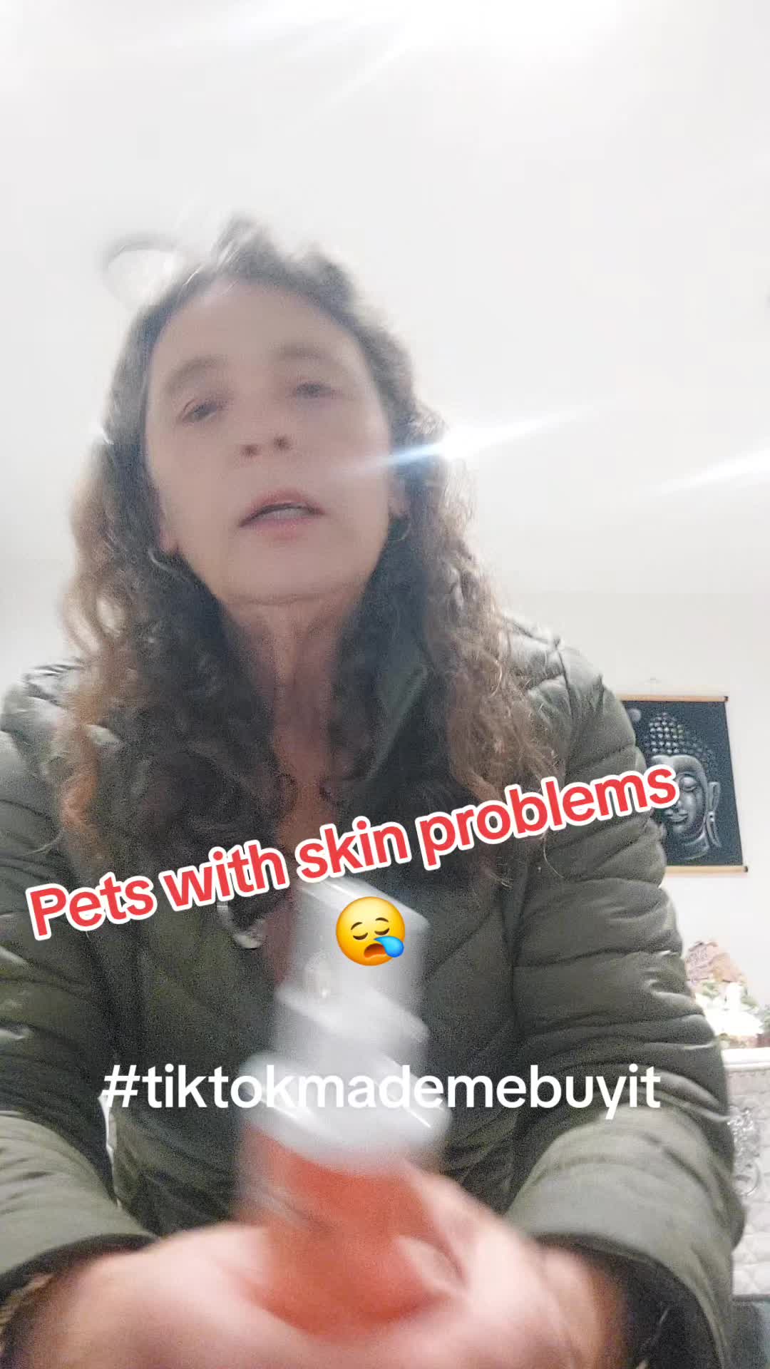 TikTok post by @maggierhodes for Puainta. Caption reads: [...] #dealdrops #pets #itchy #skinproblem....