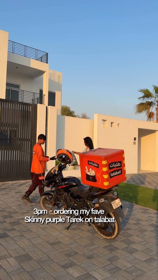 Instagram post by @hala.owais for talabat. Caption reads: Lazy Sundays 🤍 with all the chaos the best way to....