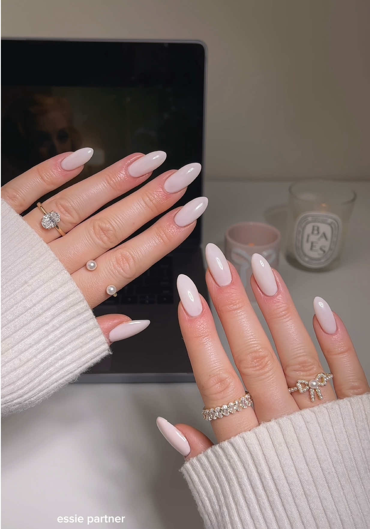 TikTok post by @katienails2 for essie. Caption reads: Call me if your nail breaks #essiepartner @essie....