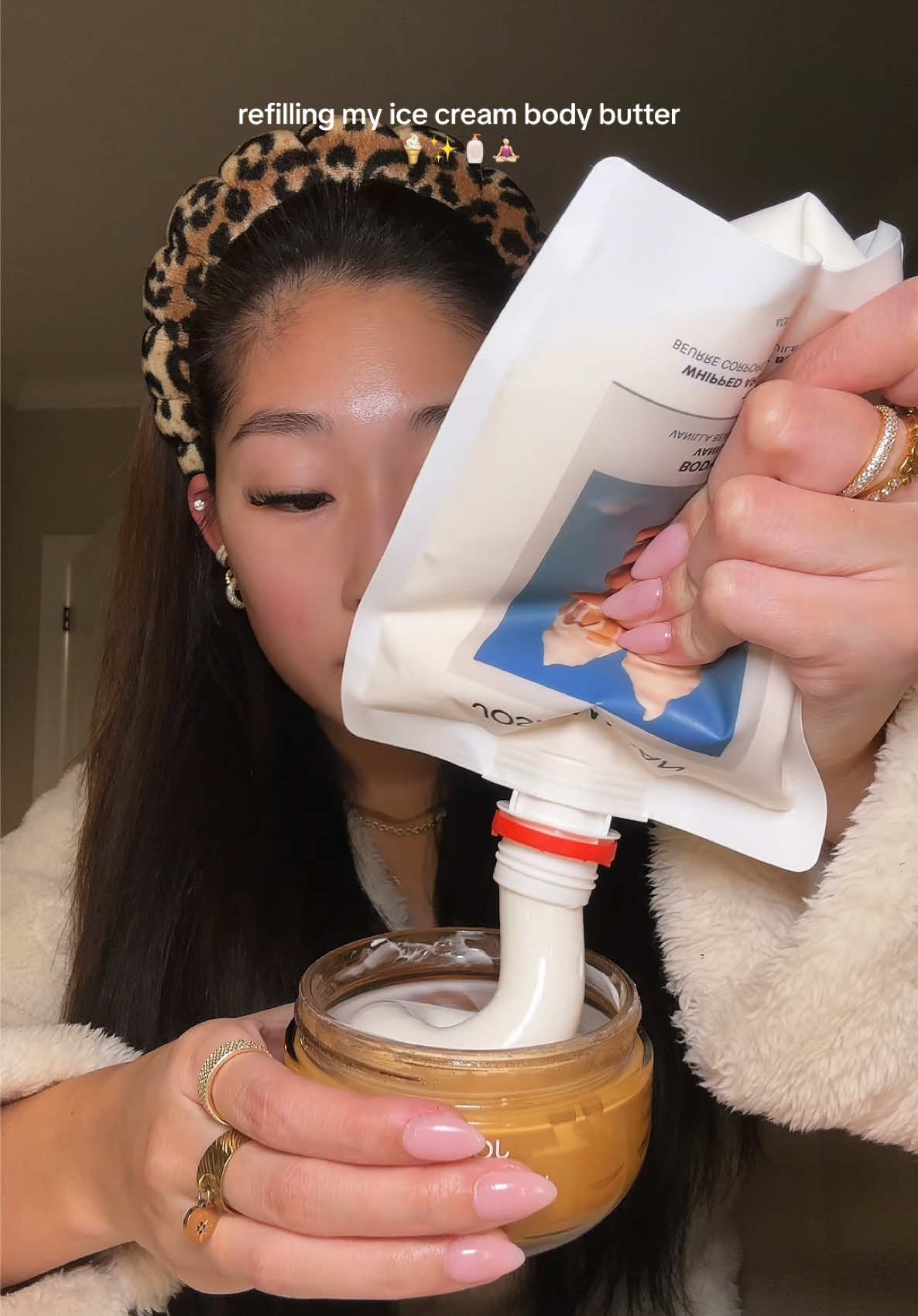 TikTok post by @hannahsophiakim for Josie Maran. Caption reads: i would eat this stuff fr @Josie Maran ....