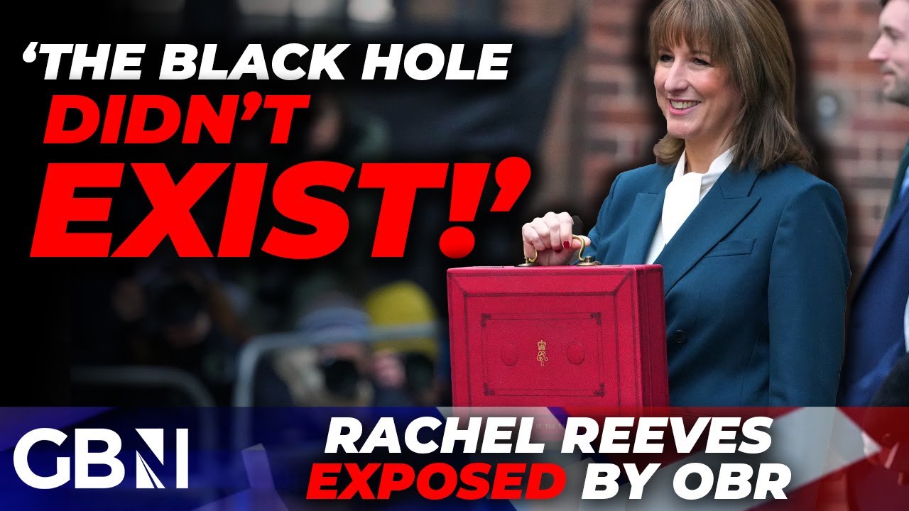 YouTube post by @GBNewsOnline for ExpressVPN. Caption reads: Rachel Reeves accused of LYING about tax rises as....