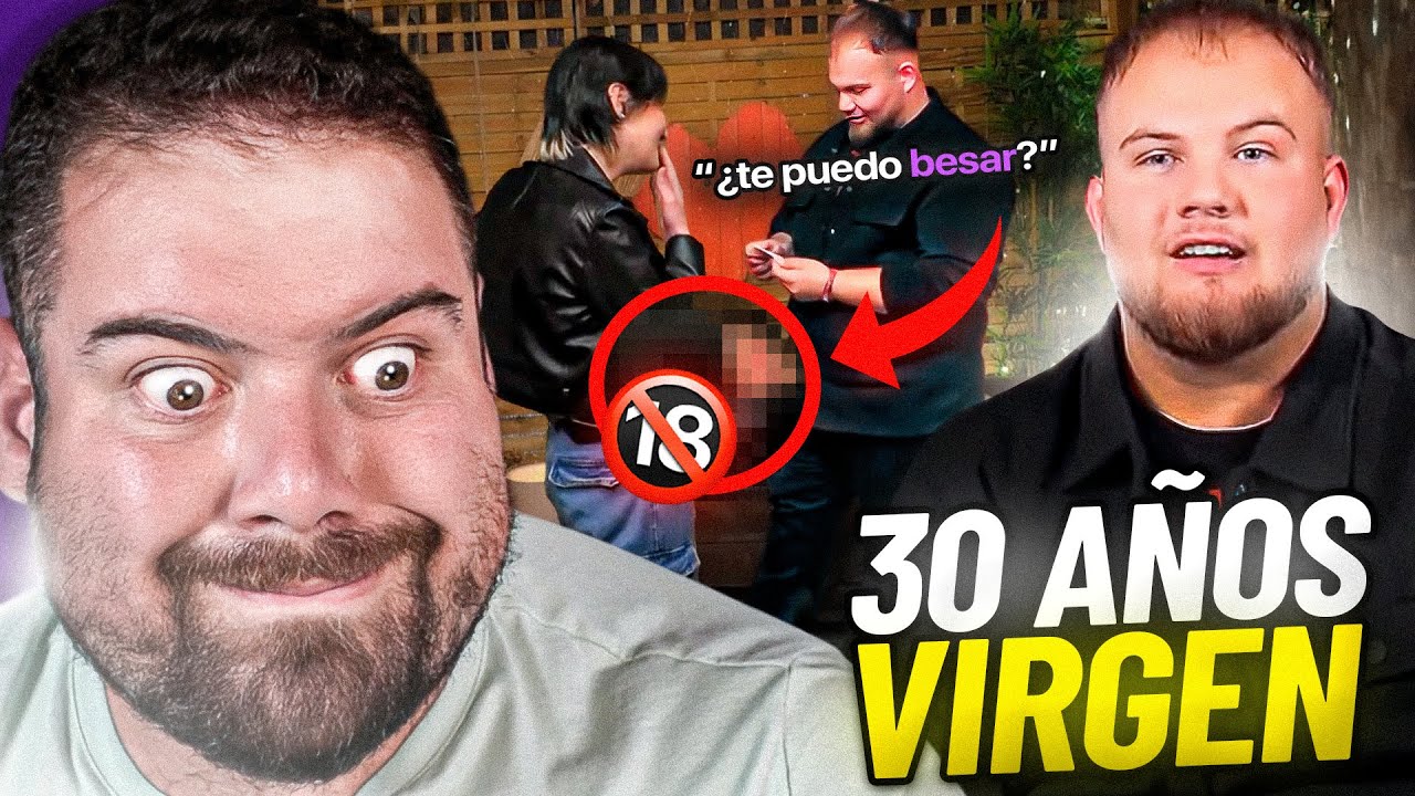 YouTube post by @antoniogutierrezz for Prozis. Caption reads: I'M 30, A VIRGIN, AND I'VE NEVER KISSED A GIRL |....