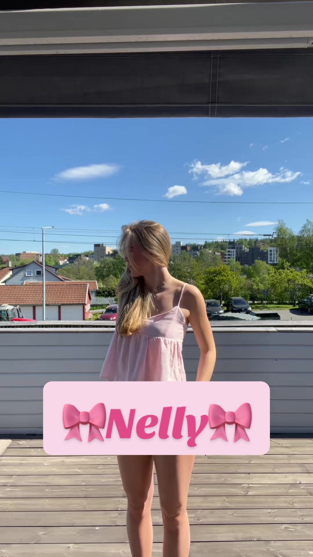 TikTok post by @mathea.ekstrommm for Nelly. Caption reads: Ad// Shop my summer favorites on @NELLY.COM and....