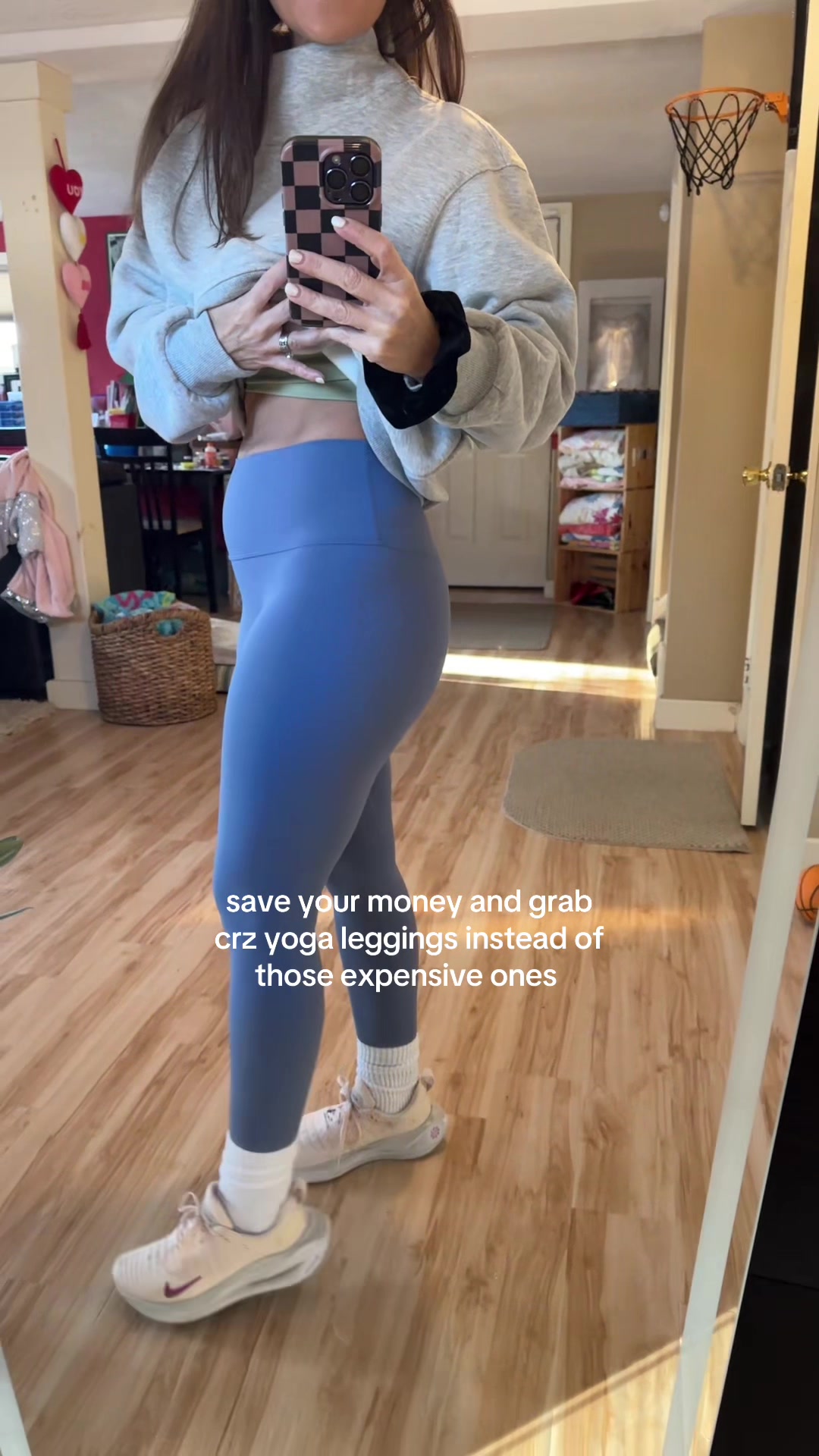 TikTok post by an influencer for CRZ YOGA. Caption reads: [...] quality+affordable leggings @CRZ YOGA....