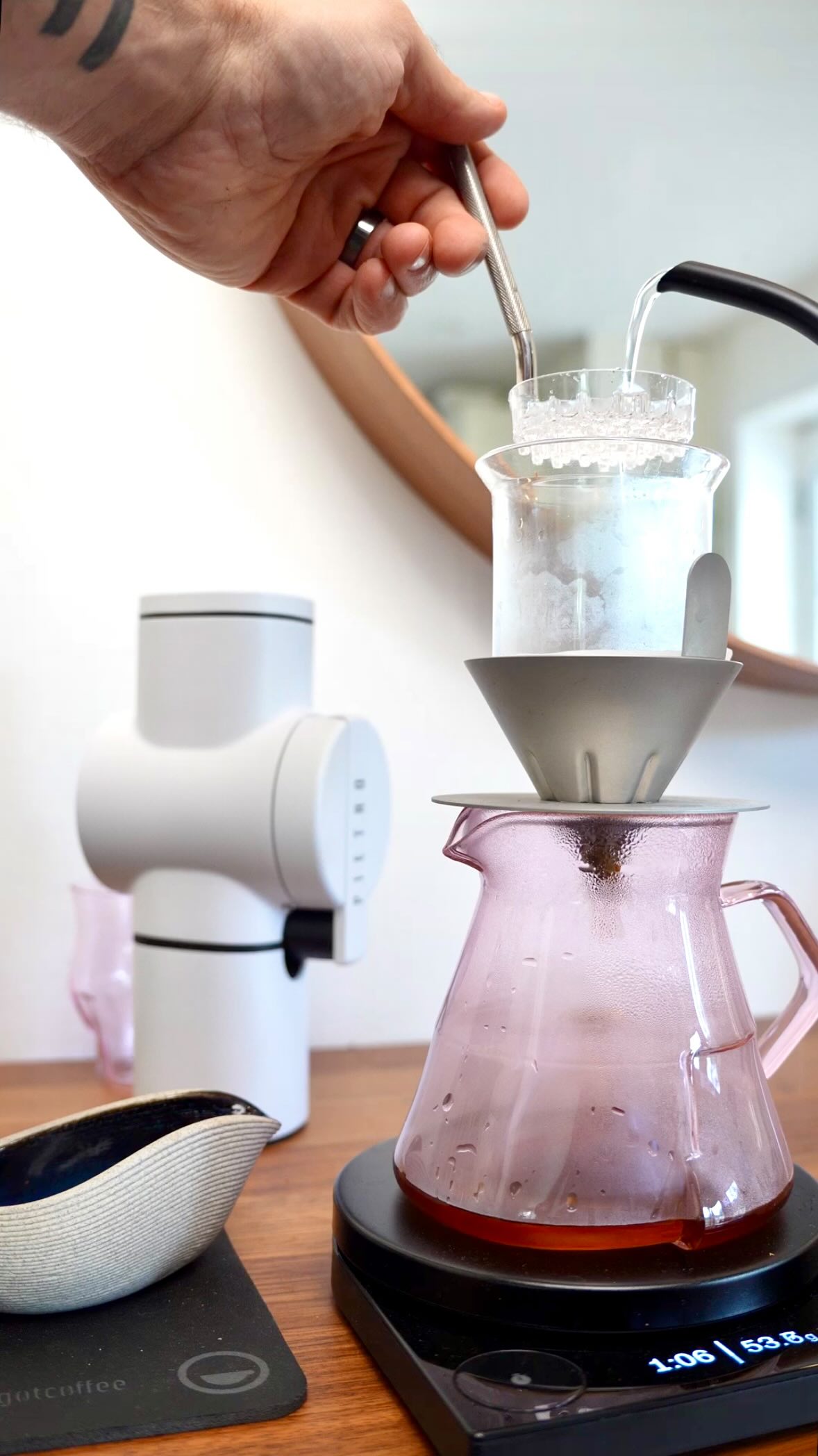 Instagram post by @daddygotcoffee for Espresso Parts. Caption reads: [...] but the results are 🤤☕️ The team at....