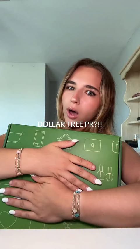 Instagram post by @kaylaellengrwm for Dollar Tree. Caption reads: THIS IS INSANE thank you @dollartree 🥹 #pr....