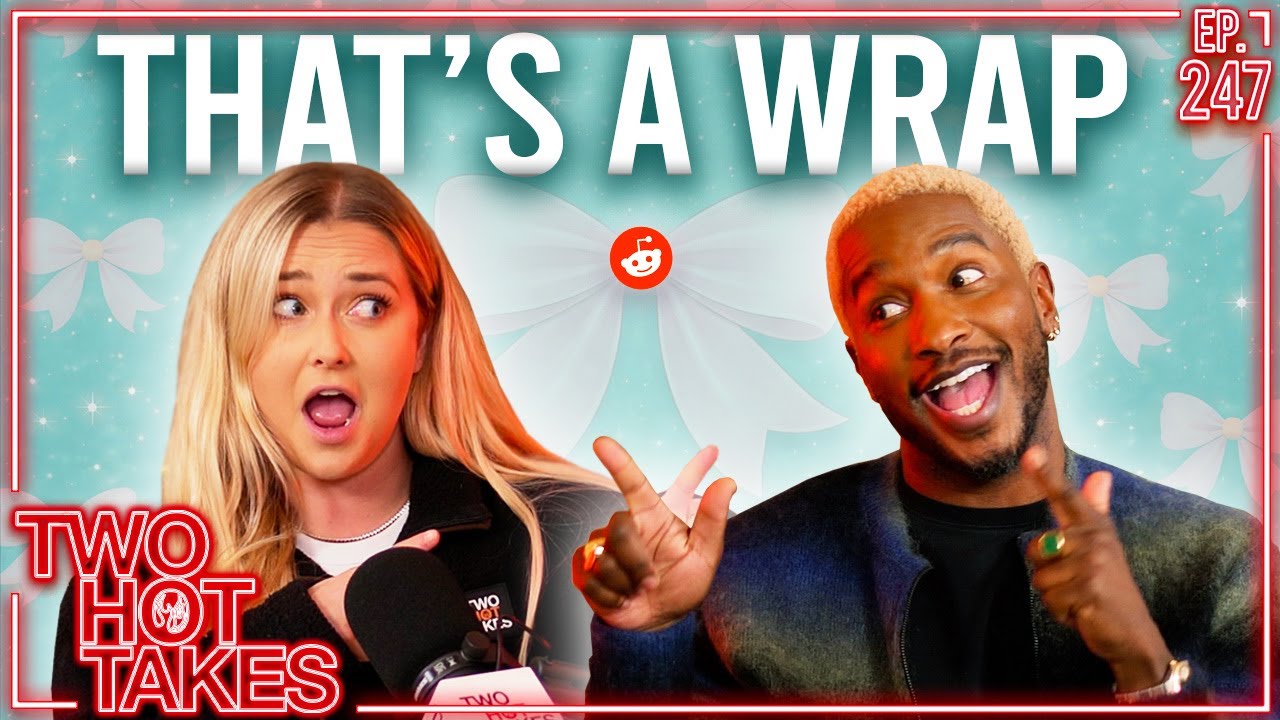 YouTube post by @TwoHotTakes for Talkspace. Caption reads: That's a Wrap! Ft. Scott Evans || Reddit Stories....