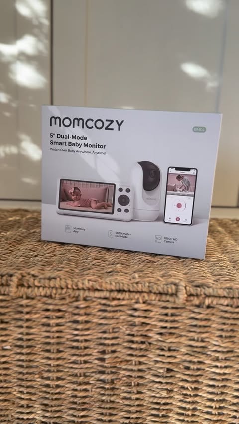 Instagram post by @poppie.a.p for Momcozy. Caption reads: I really love @momcozy products ✨ especially our....