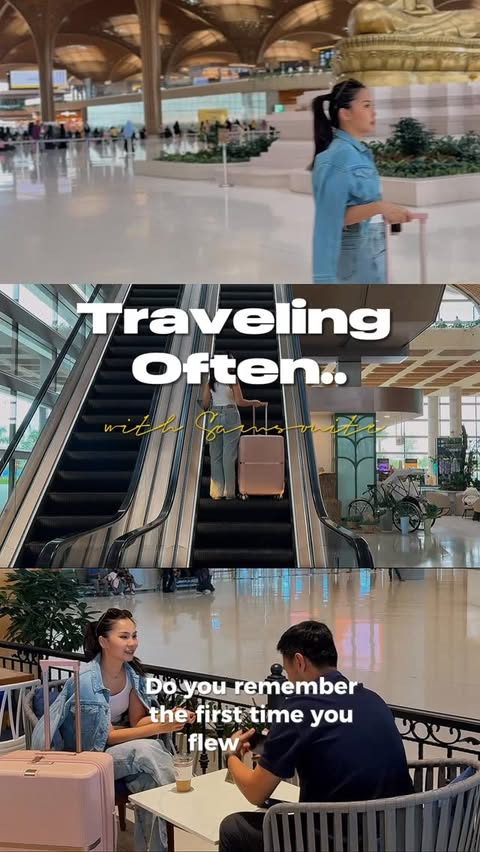 Instagram post by @sanyaachef for Samsonite. Caption reads: [...] luggage goes a long way, which is why....