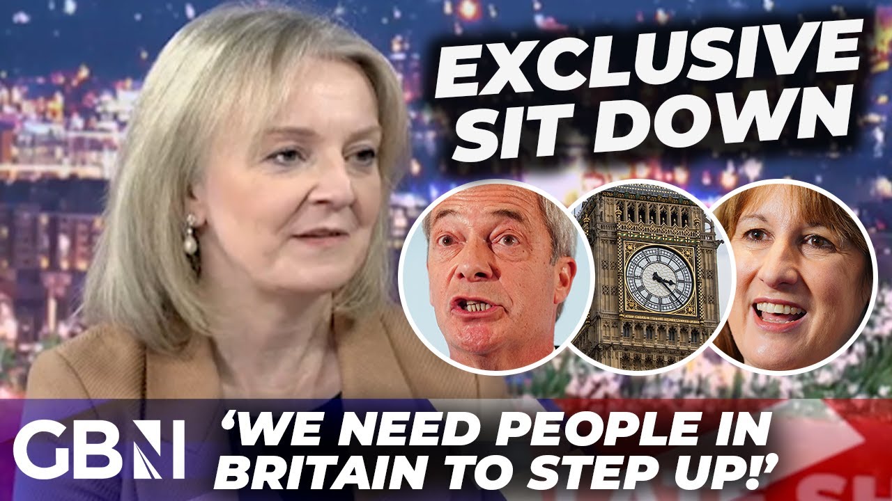 YouTube post by @GBNewsOnline for ExpressVPN. Caption reads: 'Sharia law in BRITAIN!' Liz Truss issues RALLYING....