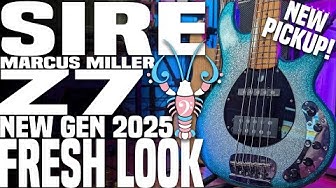 YouTube post by @LowEndLobster for SIT Strings. Caption reads: Sire Z7 New Gen Updated for 2025 - A New Neck....