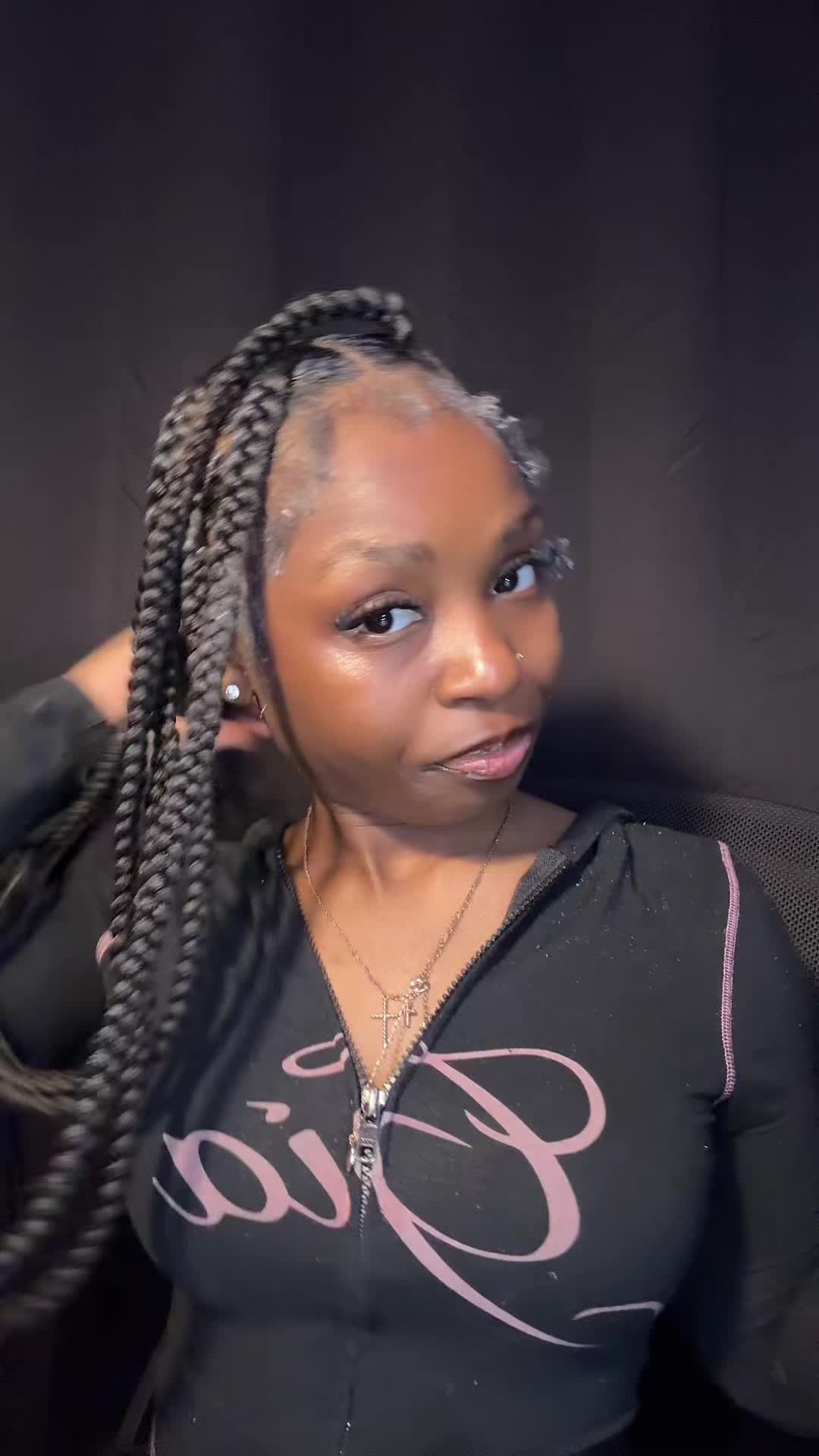 TikTok post by an influencer for ISEE HAIR. Caption reads: @ISEEHAIR #only1ebonyy #fyp [...].