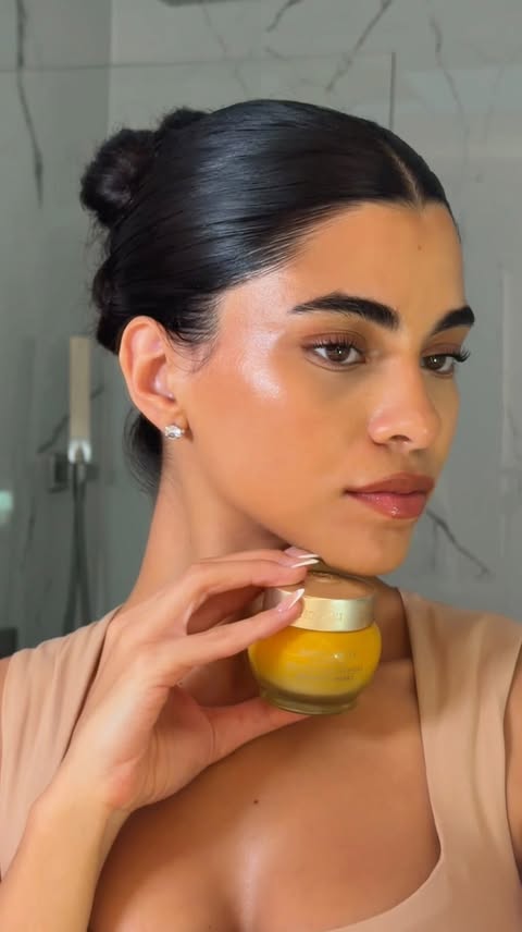 Instagram post by @avasalmaci for L'OCCITANE en Provence. Caption reads: the glow that still comes through ✨ loving....