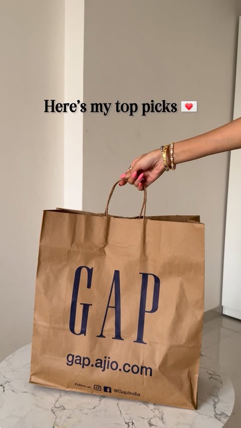 Instagram post by @khushikumpawatt for Gap Inc.. Caption reads: Closet upgrade unlocked 🔓 GAP’s Big End-of-Season....