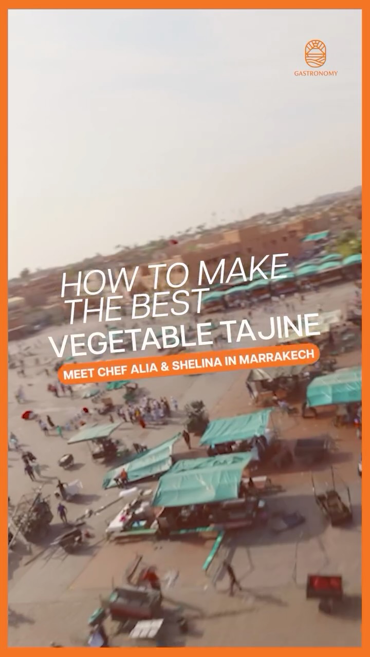 Instagram post by @shelinacooks for Visit Morocco. Caption reads: Chefs Alia & Shelina in Marrakech 🏜️✨....