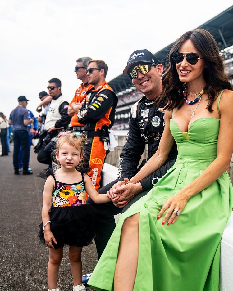 Instagram post by @samanthabusch for Shady Rays. Caption reads: A much needed two week break ✌️ #nascar #family....