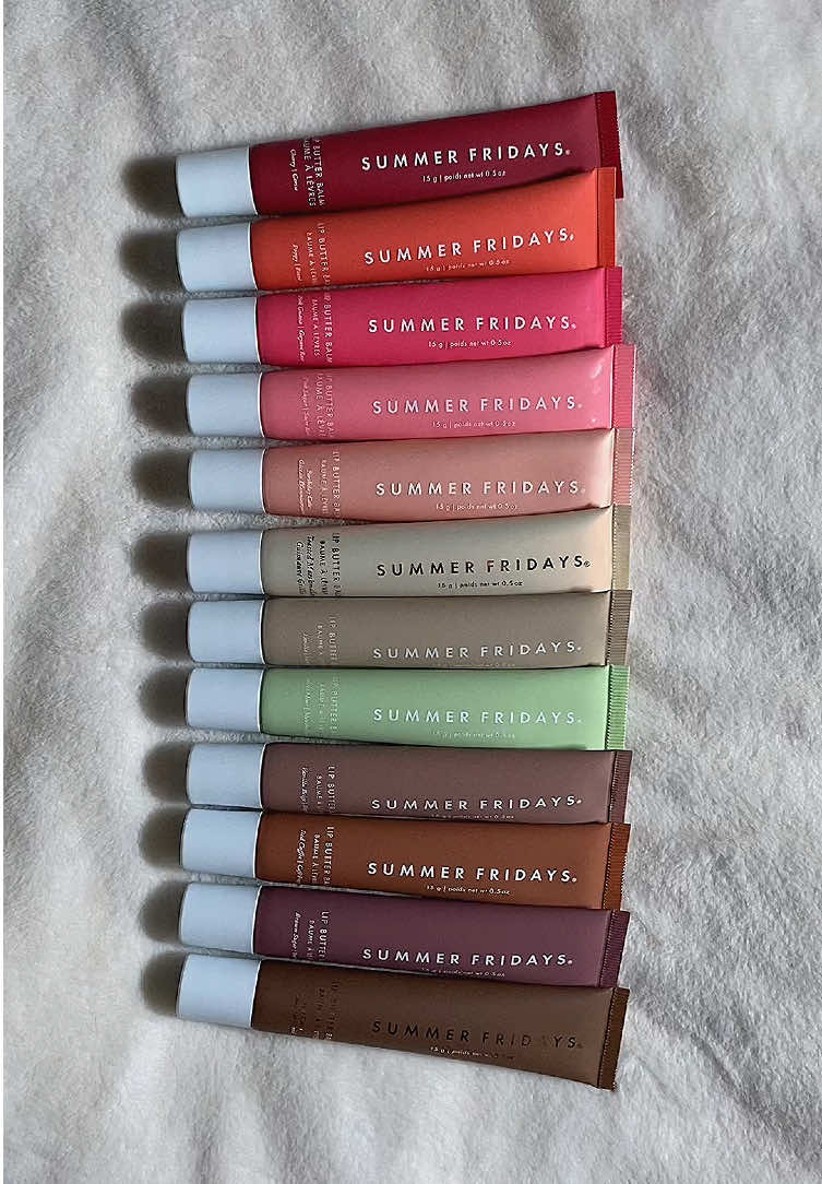 TikTok post by @a_user765 for Summer Fridays. Caption reads: [...] lip balm lover needs🤍 @Summer Fridays....