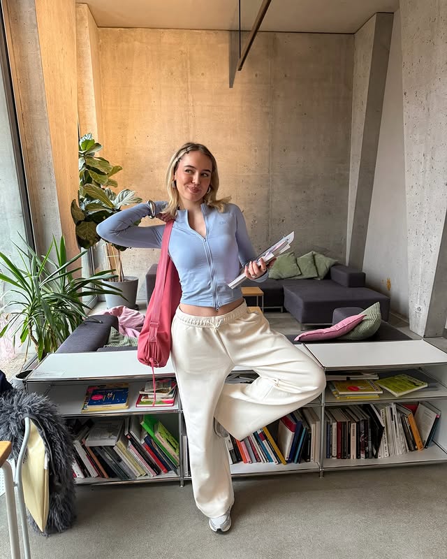 Instagram post by @elemathys for ICANIWILL. Caption reads: cozy fit for a cozy day☕️🌟 with @icaniwill 🤍 the....