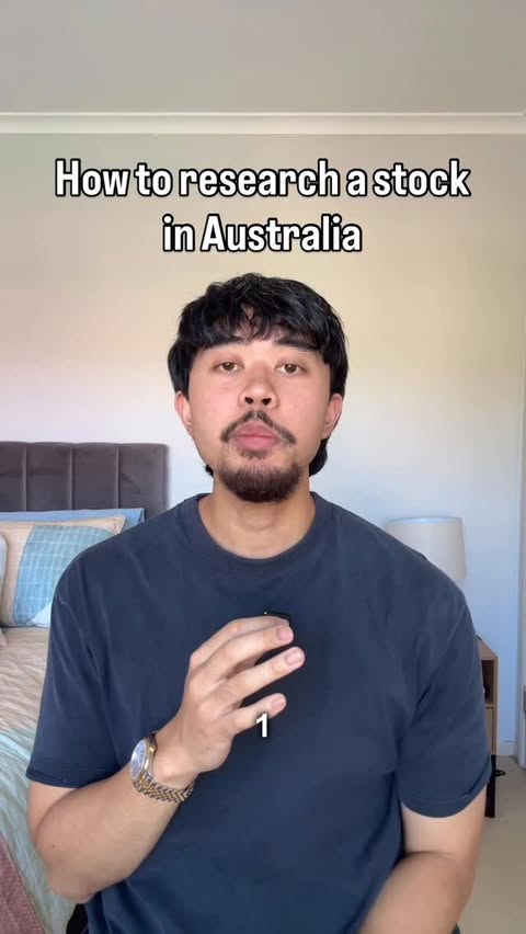 Instagram post by @aj.clores for Moomoo. Caption reads: How I research a stock in Australia before....