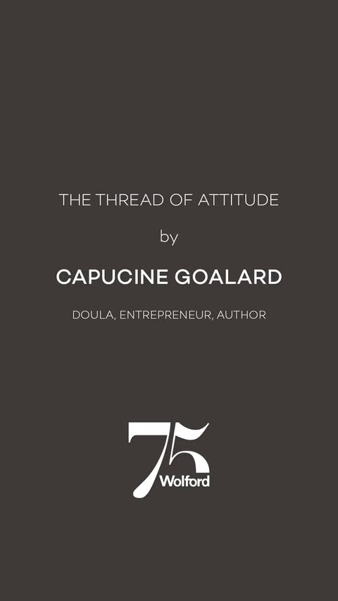 Instagram post by @capucinegoalard for Wolford. Caption reads: Doula and author, @capucinegoalard believes every....