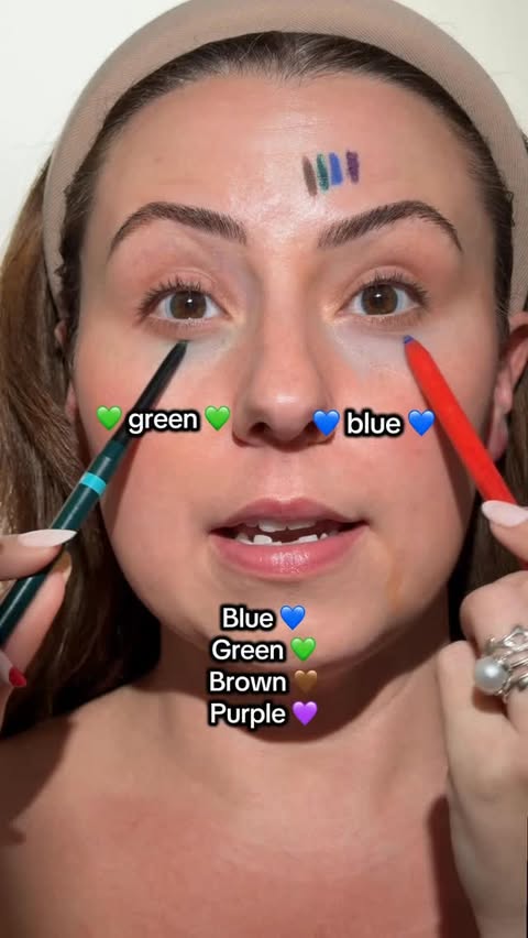 Instagram post by @roseandben for Caliray. Caption reads: [...] yellow, and pink correctors @caliray beauty....