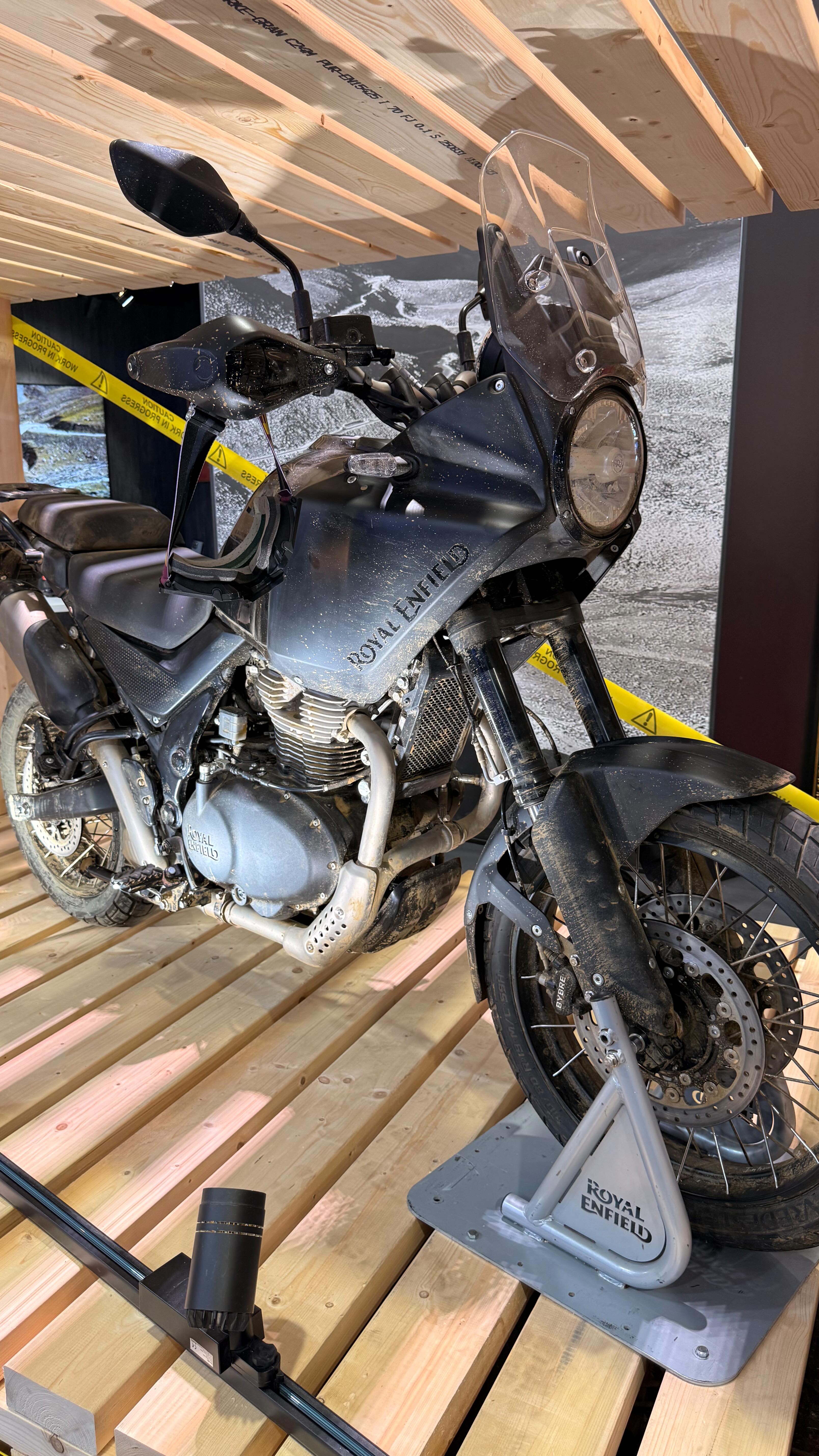 Instagram post by @iguru_crazy for Royal Enfield. Caption reads: #himalayan750 Test model under development but....