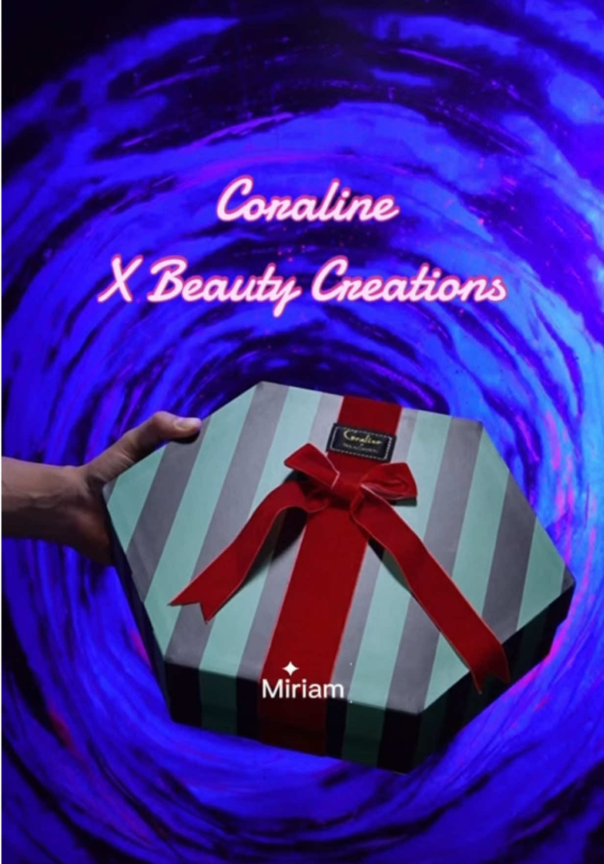 TikTok post by @jasonbraun_artist for Beauty Creations Cosmetics. Caption reads: Coraline x @BEAUTY CREATIONS MX simplemente lo....