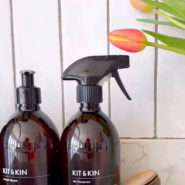 Instagram post by @new_build_forever_home for Kit & Kin. Caption reads: ad Kit and Kin’s Eco Cleaning range, works like....