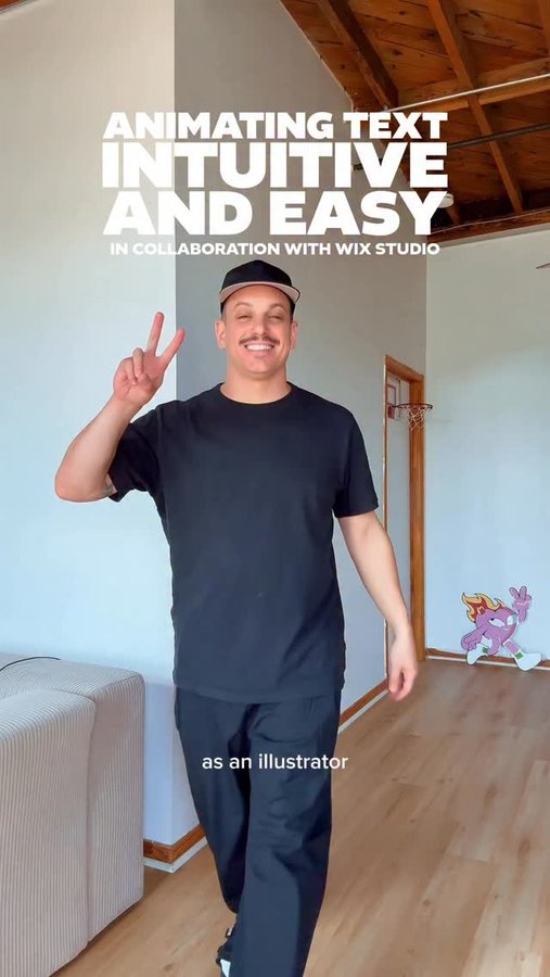 Instagram post by @adam_theillustrator for Wix Studio. Caption reads: I’m always looking to elevate my skills and....