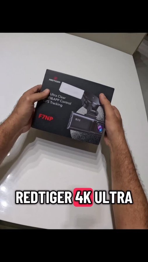 Instagram post by @vault_cracker for REDTIGER. Caption reads: Redtiger Dash cam 4K ultra WiFi & APP Control GPS....