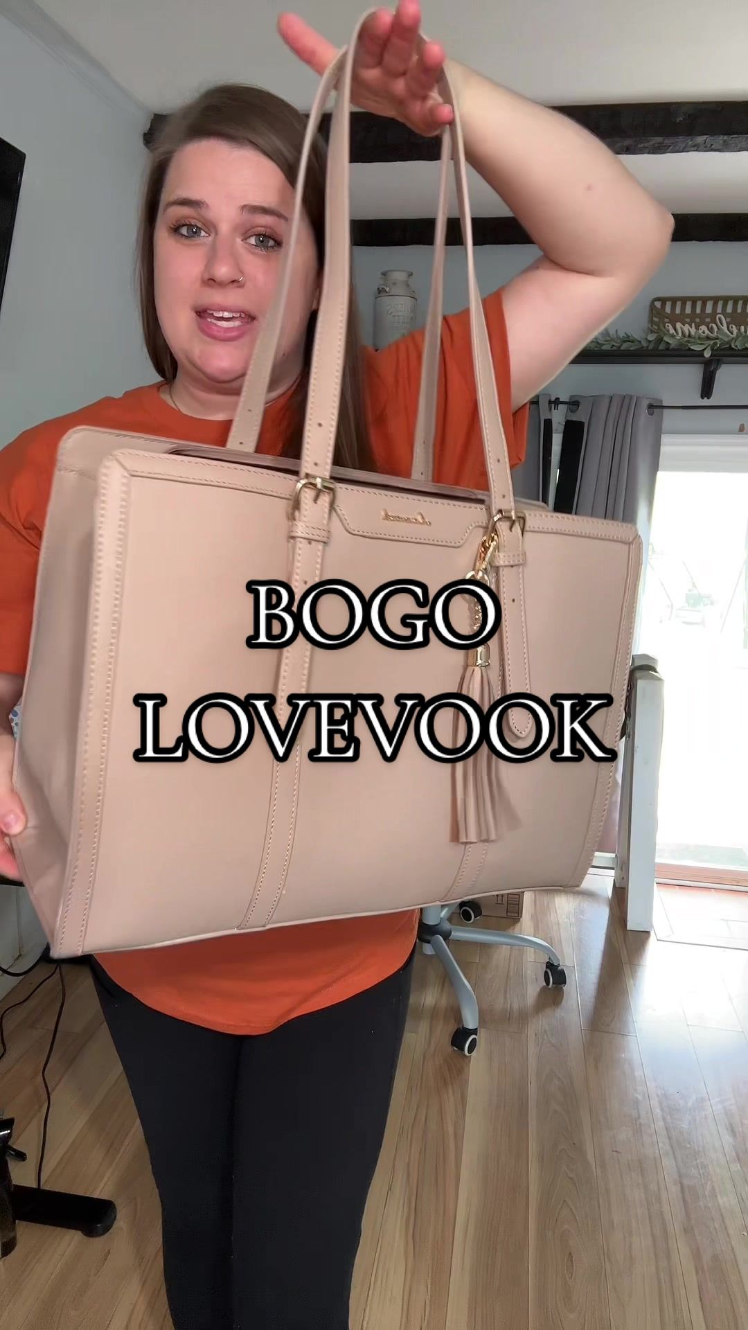 TikTok post by @akerspartyof6 for Lovevook. Caption reads: [...] will not last long! @Lovevook Bags #lovevook....
