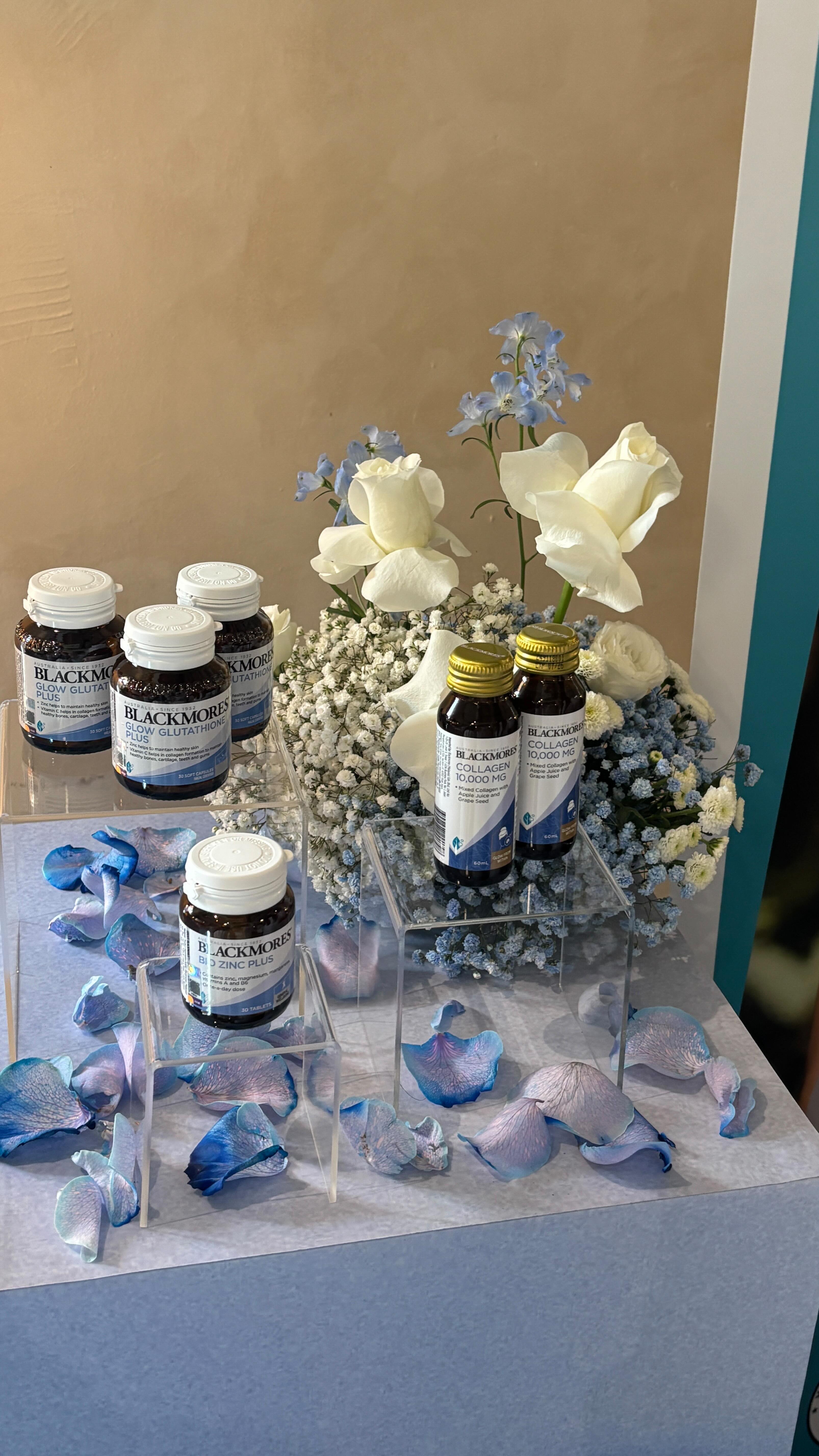 Instagram post by @fatihahfarid for Blackmores. Caption reads: Spent the day glowing up with Blackmores’ new....