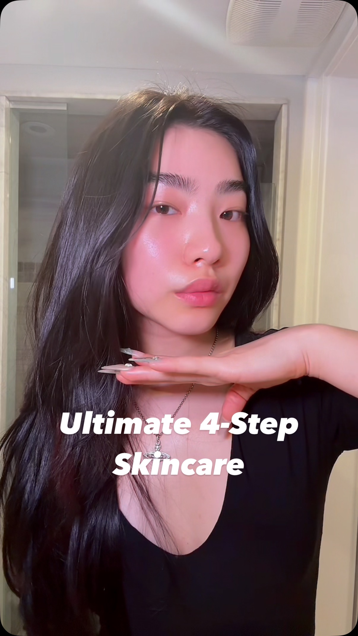 Instagram post by @fawnn_vi_ for First Aid Beauty. Caption reads: Building your perfect skincare routine has never....