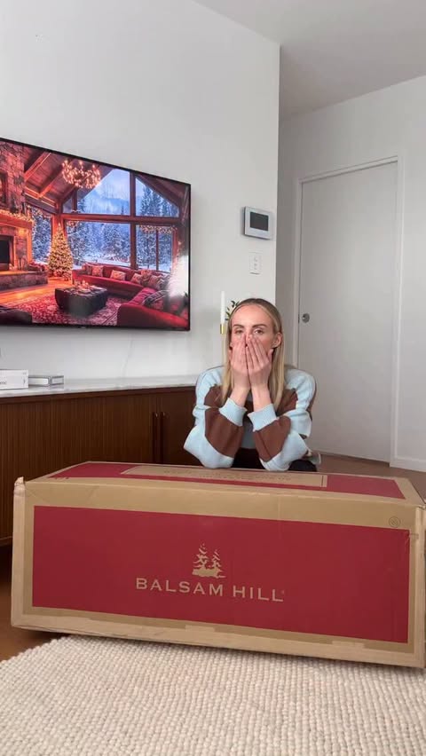 Instagram post by @bechardgrave for Castlery. Caption reads: Officially the owner of a Balsam Hill Christmas....