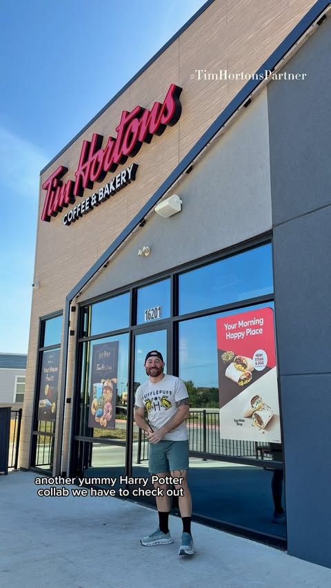Instagram post by @jakobcl for Tim Hortons. Caption reads: #timhortonspartner I hope you’re hungry for some....