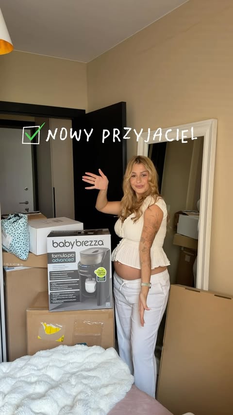 Instagram post by @kidsinspirations_polska for Baby Brezza. Caption reads: [...] do mleka modyfikowanego od Baby Brezza zrobi....