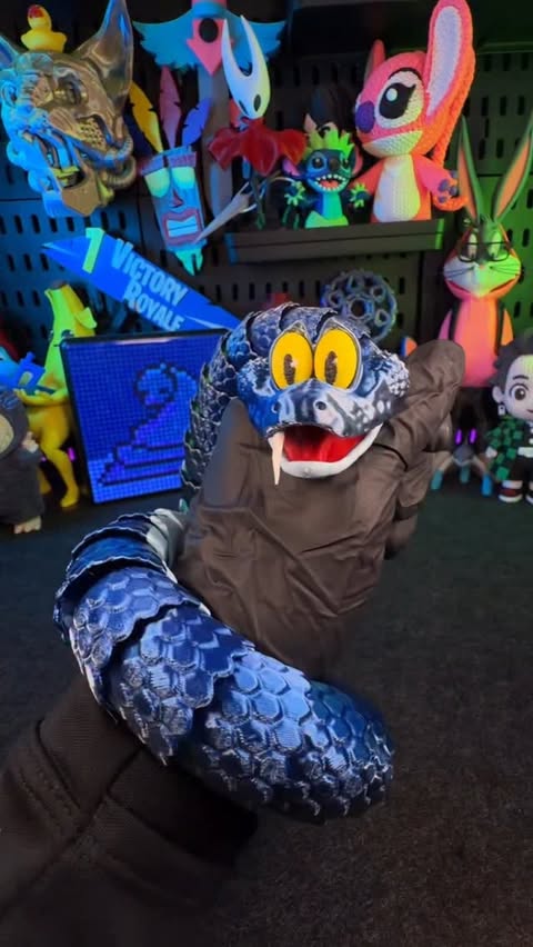 Instagram post by @nk3dlab for Creality. Caption reads: 3D Printed Gary De’Snake from Zootopia....