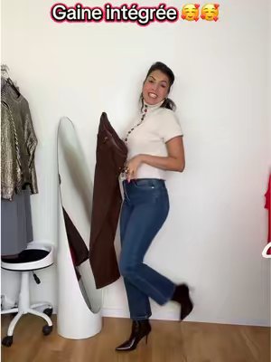 TikTok post by @lesbonsplansdedali for Ütopya Shop. Caption reads: #jeans #gaine #gaineminceur #tiktokmademebuylt....