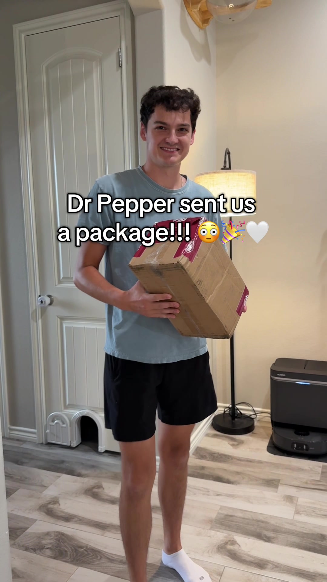 TikTok post by @madelineandstephen for Dr Pepper. Caption reads: Thank you @Dr Pepper 😍😍😍😍😍 #drpepper #husband....