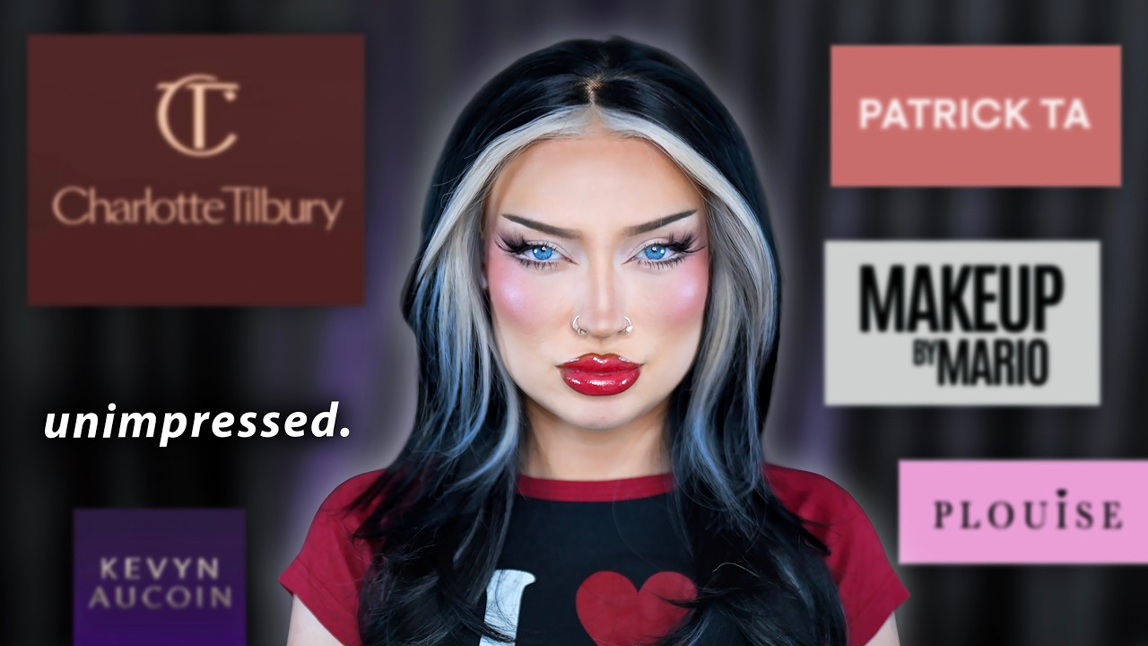 YouTube post by @naomijon for dm-drogerie markt. Caption reads: I tested EVERY Professional Makeup Artist Brand....