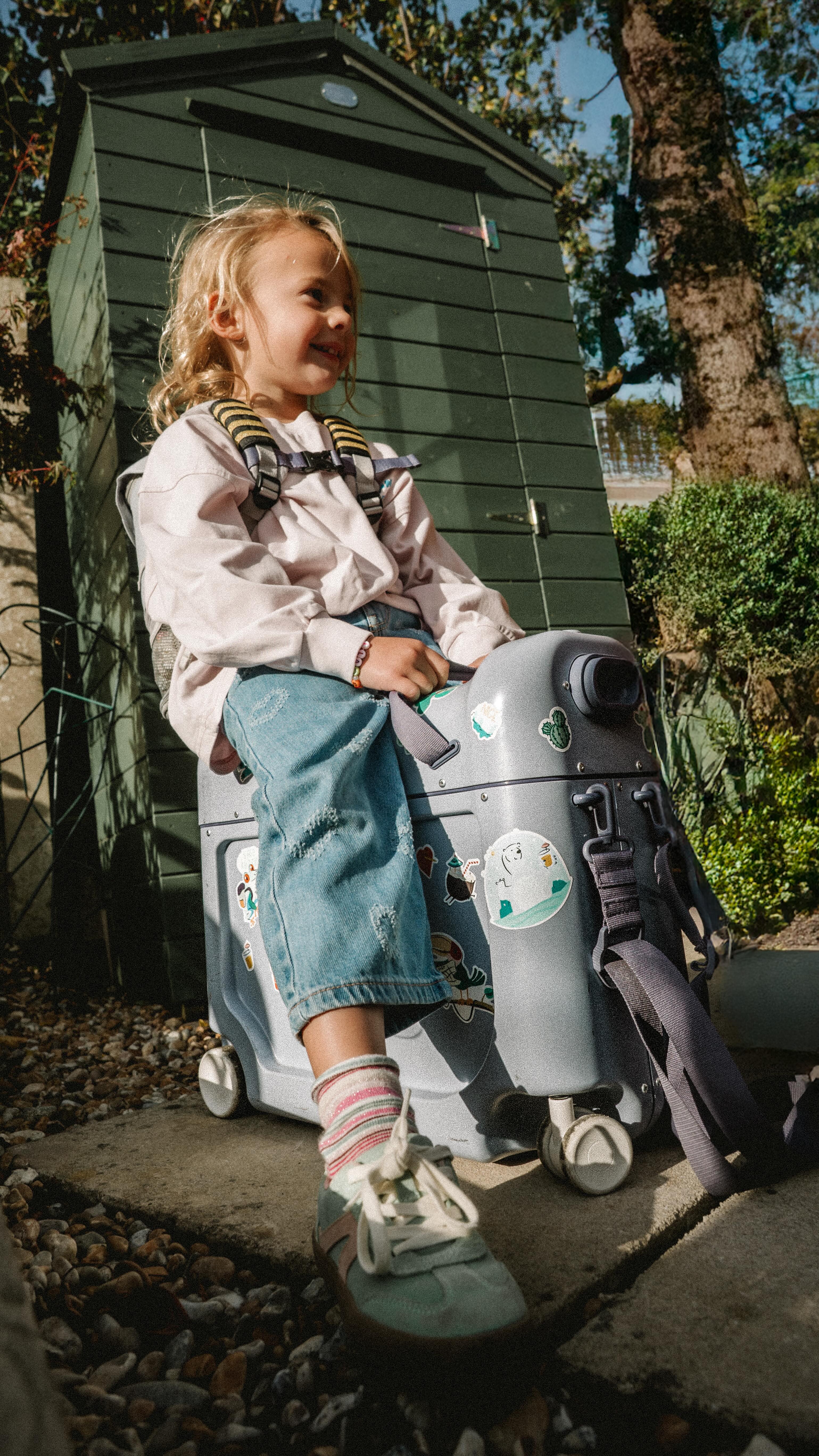 Instagram post by @hatelyrichardsfamily for Stokke. Caption reads: ad | People ask us what our essentials are for....