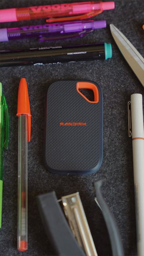 Instagram post by @createdbyjacobg for SanDisk. Caption reads: [...] limits this back to school season with....