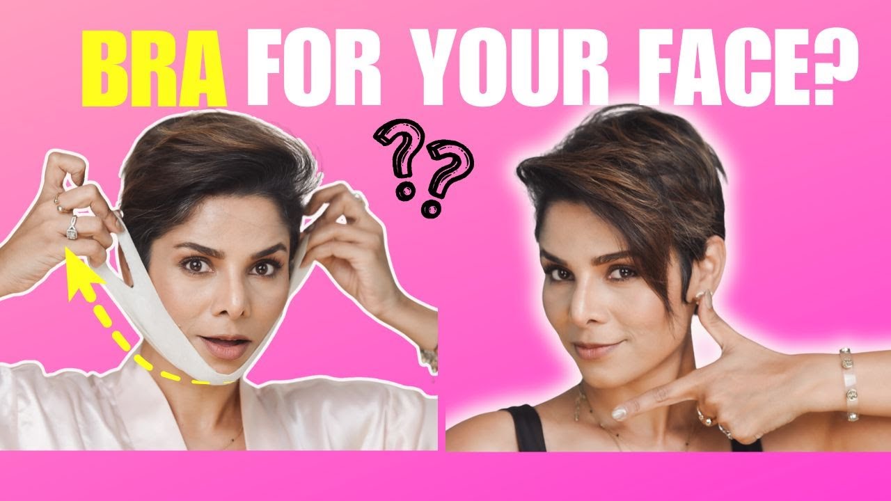 YouTube post by @BlushwithmeParmita for City Beauty. Caption reads: The ‘Bra for Your Face’ That Lifts Your Jawline &....