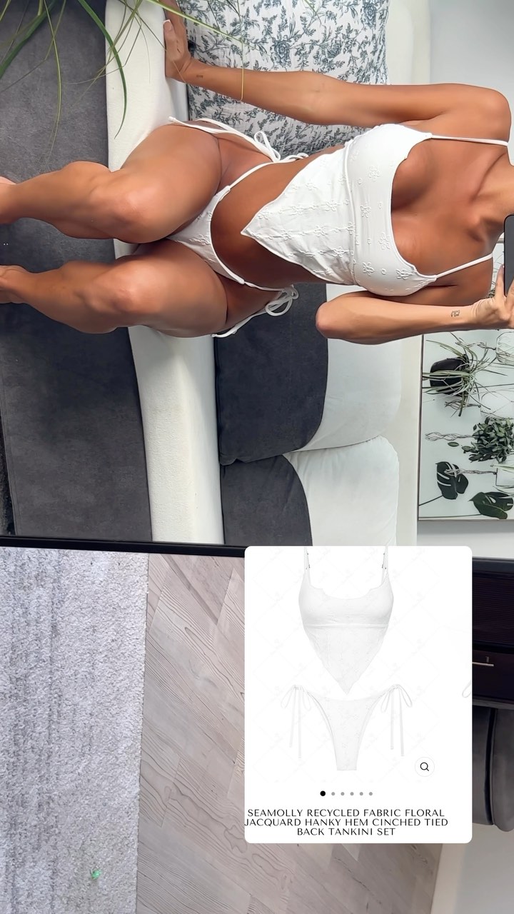 Instagram post by @_lillianmays for Seamolly. Caption reads: 🌿 @seamollybikini haul pt.2 🤍

Use code:....