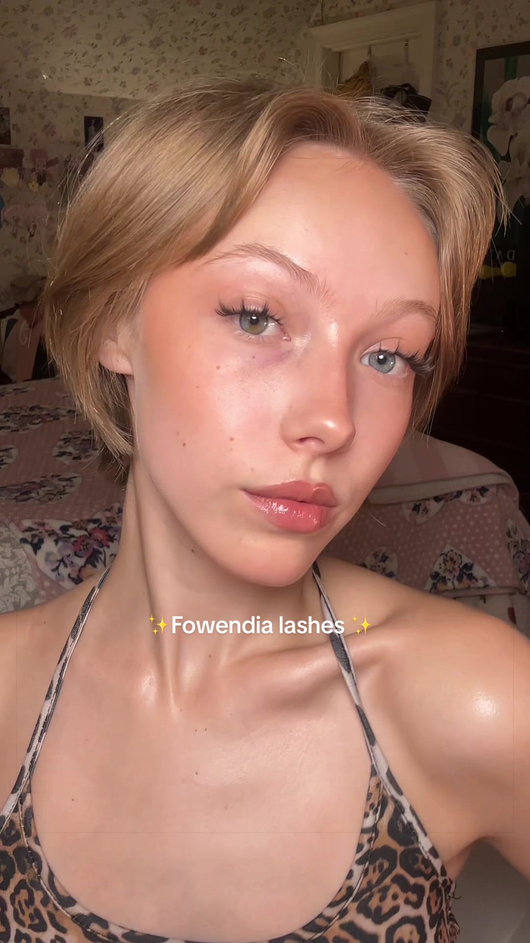 TikTok post by @hunnypott22 for Fowendia Lashes. Caption reads: omg so cuteee @Fowendia Lashes....