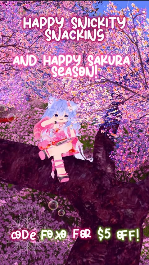 Instagram post by @ayayathefoxo for TokyoTreat. Caption reads: Celebrate spring with TokyoTreat’s Sakura Spring....